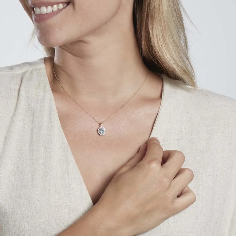 Marc Orian Colliers|Colliers Avec Pierres > Collier Allande Or Jaune Topaze Et Oxyde De Zirconium