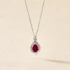 Marc Orian Colliers|Colliers Avec Pierres > Collier Angelika Or Blanc Rubis Et Diamant