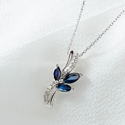Marc Orian Cadeaux Mariage|Colliers > Collier Angie Or Blanc Saphir Diamant