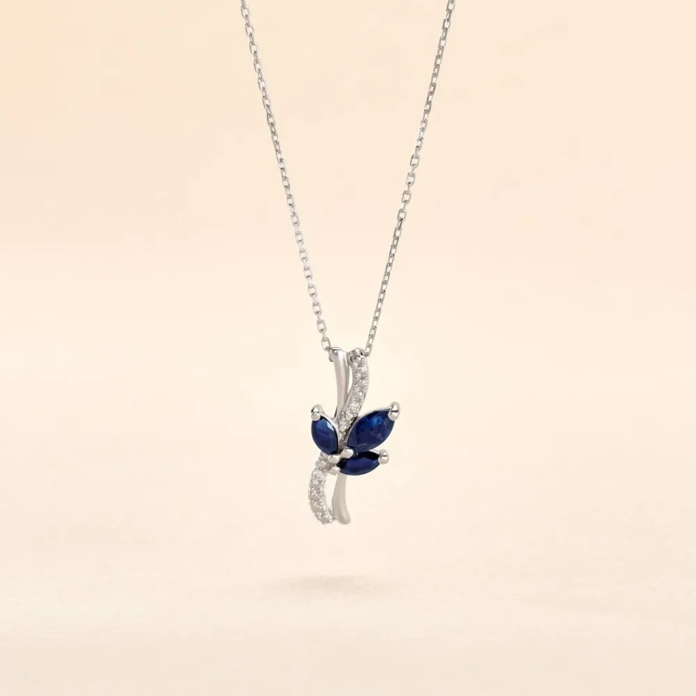 Marc Orian Cadeaux Mariage|Colliers > Collier Angie Or Blanc Saphir Diamant