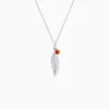 Collier Argent Blanc Adriane Ambre