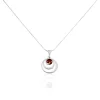 Collier Argent Blanc Alanna Ambre