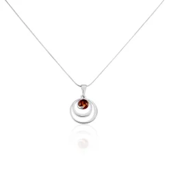 Collier Argent Blanc Alanna Ambre