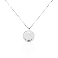 Collier Argent Blanc Amika Oxydes De Zirconium