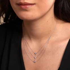 Marc Orian Colliers|Colliers Avec Pierres > Collier Argent Blanc Blossom Oxyde De Zirconium