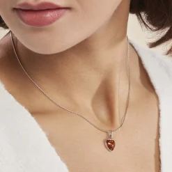 Collier Argent Blanc Karyl Ambre