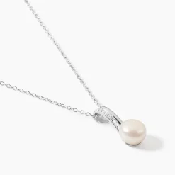 Marc Orian Colliers Fantaisie|Colliers > Collier Argent Blanc Kathy Perle De Culture