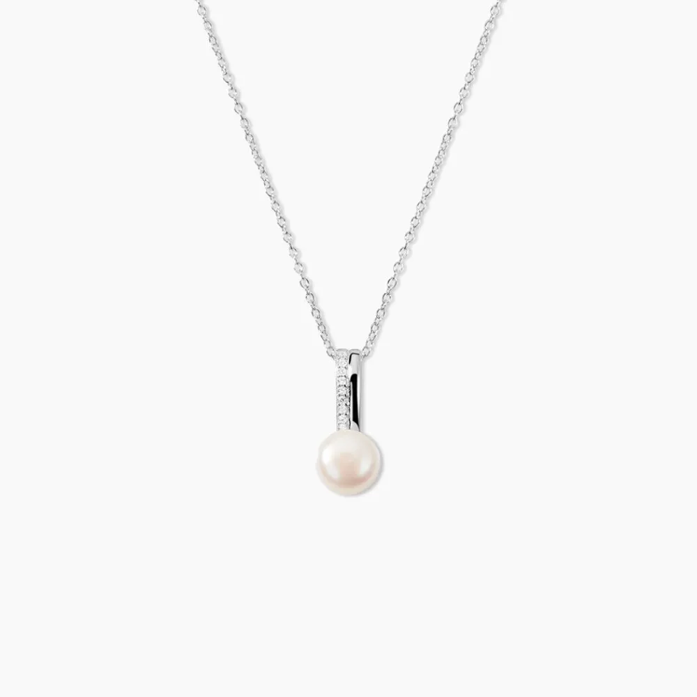 Marc Orian Colliers Fantaisie|Colliers > Collier Argent Blanc Kathy Perle De Culture