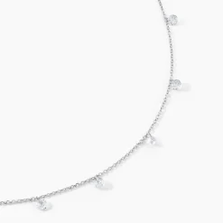 Collier Argent Collie Argent Blanc Oxyde