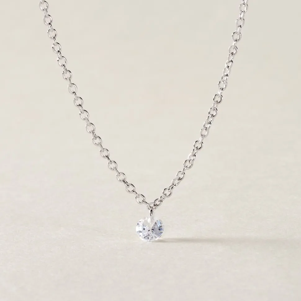 Collier Argent Constantin Argent Blanc Oxyde