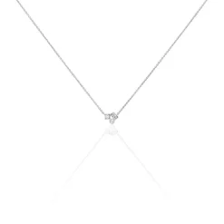 Collier Argent Duredle Oxydes De Zirconium