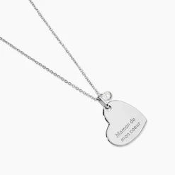 Collier Argent Mellicent Oxyde De Zirconium