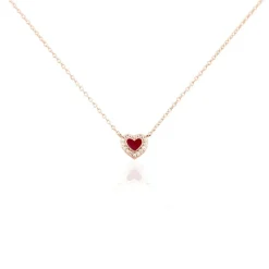 Collier Argent Rose Astor Oxydes De Zirconium