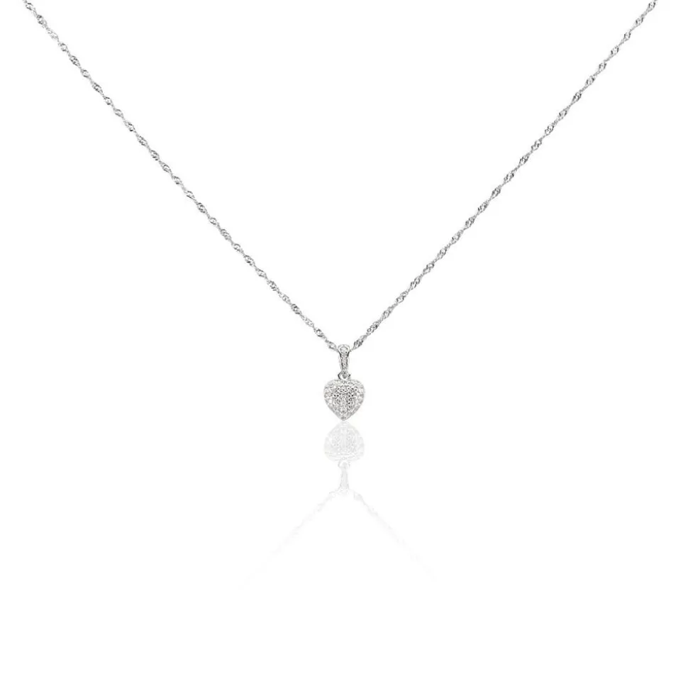 Collier Argent Sido Oxydes De Zirconium