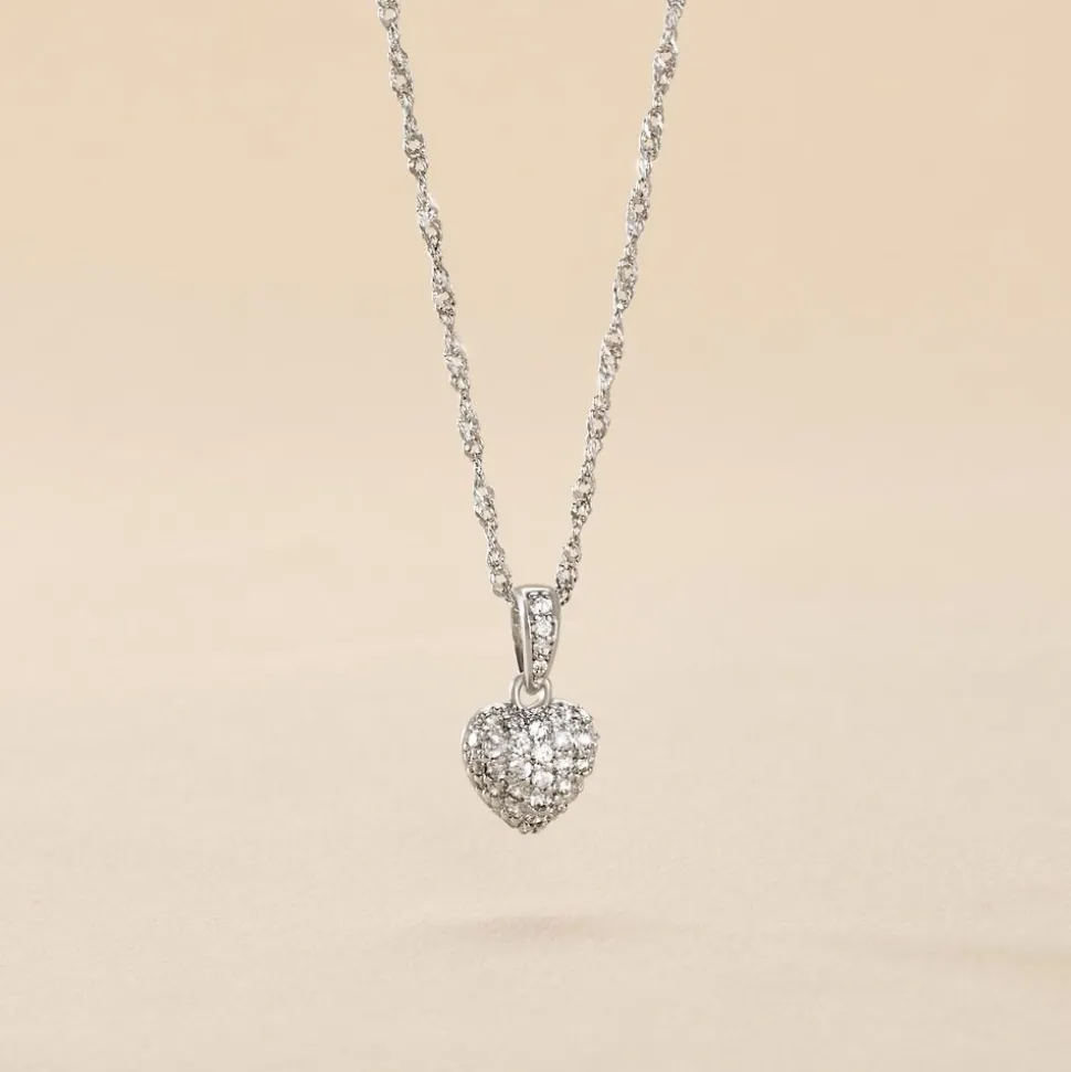 Collier Argent Sido Oxydes De Zirconium