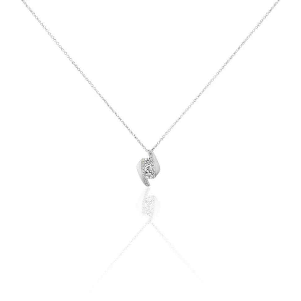 Collier Asya Or Blanc Diamant