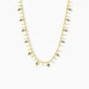 Collier Athena Acier Jaune Turquoise