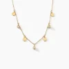 Collier Aurore Acier Doré Cristal