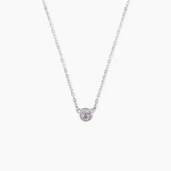 Collier Auxana Argent Blanc Oxyde De Zirconium