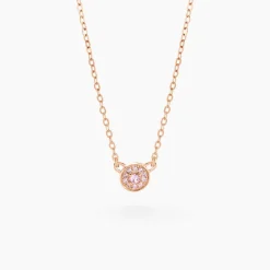 Collier Auxana Argent Rose Oxyde De Zirconium