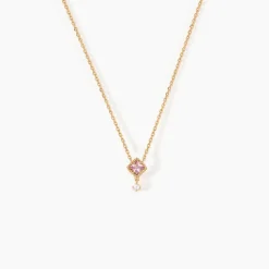 Collier Azel Plaqué Or Jaune Oxyde De Zirconium