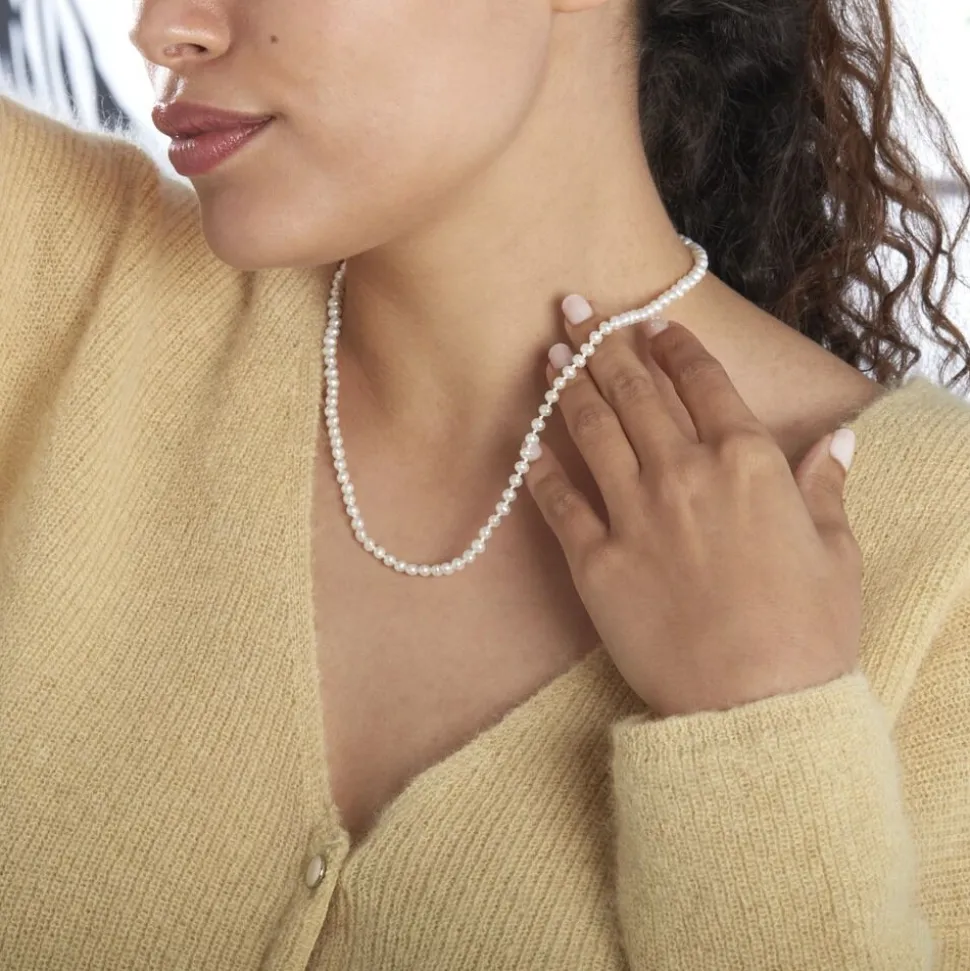 Collier Baroque Or Jaune Perle De Culture