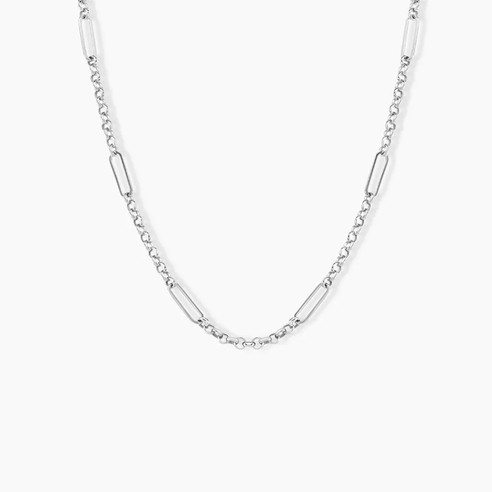 Marc Orian Colliers|Colliers Argent > Collier Ben Argent Blanc