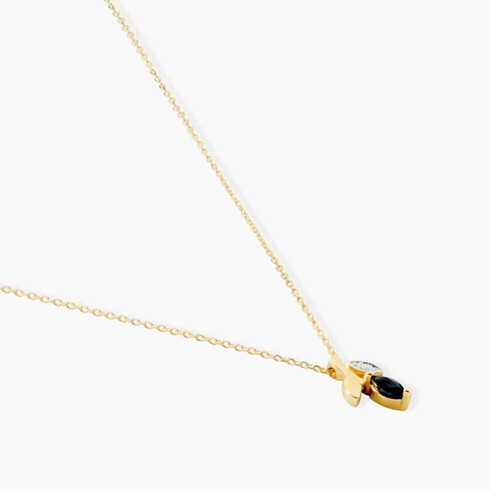 Marc Orian Cadeaux Mariage|Colliers > Collier Bendt Or Jaune Saphir Diamant