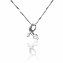 Collier Briaga Argent Blanc Oxyde De Zirconium