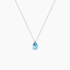 Collier Britney Or Blanc Topaze Et Oxyde De Zirconium