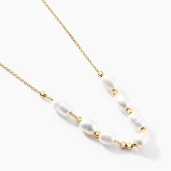 Marc Orian Colliers|Colliers Avec Pierres > Collier Bron Or Jaune Perle De Culture