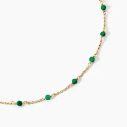 Collier Calliope Plaqué Or Doré Agate
