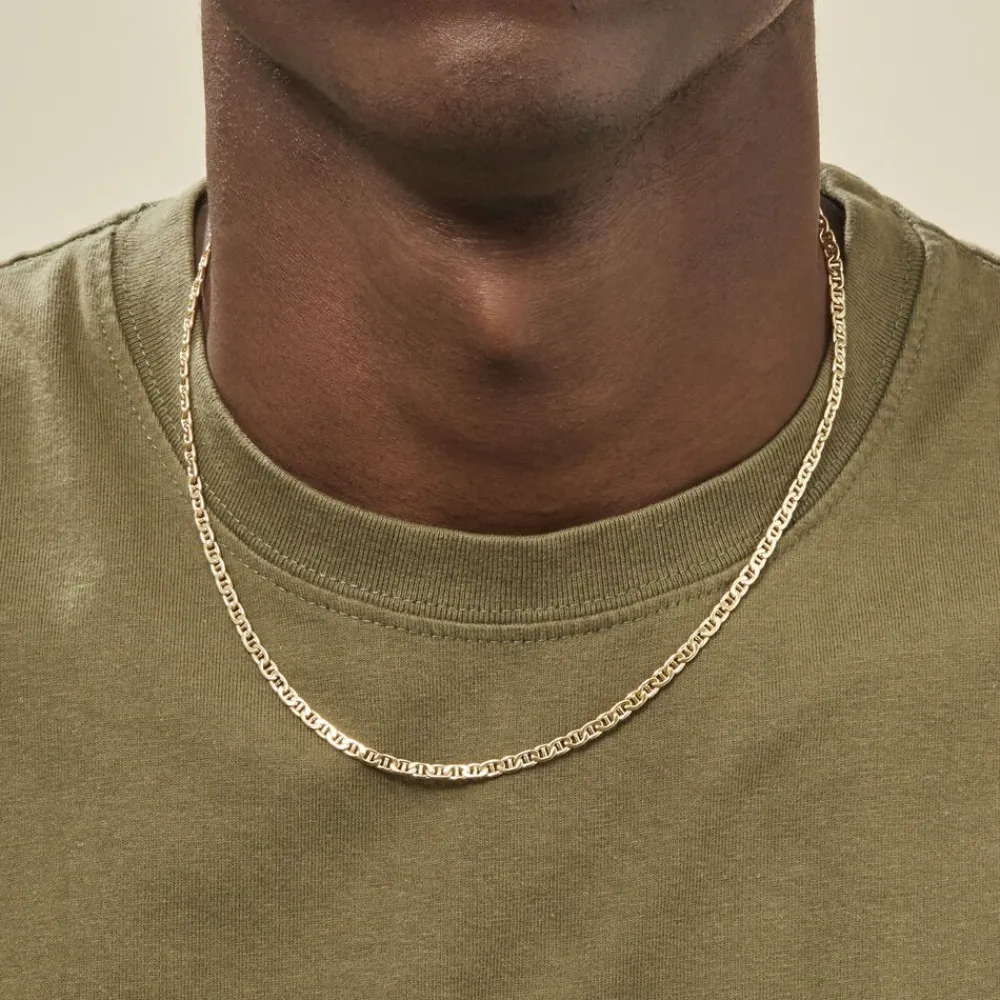 Marc Orian Colliers|Chaines Homme > Collier Capucin Or Jaune Maille Marine Plate