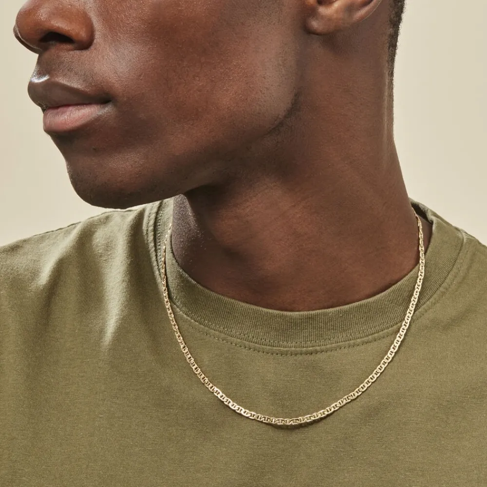 Marc Orian Colliers|Chaines Homme > Collier Capucin Or Jaune Maille Marine Plate