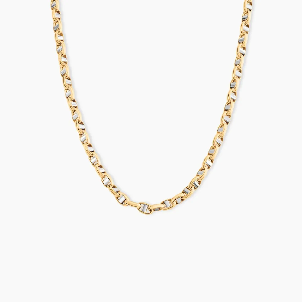 Marc Orian Colliers|Chaines Femme > Collier Carlo Or Bicolore Maille Marine Ronde