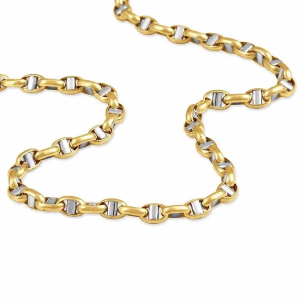 Marc Orian Colliers|Chaines Femme > Collier Carlo Or Bicolore Maille Marine Ronde