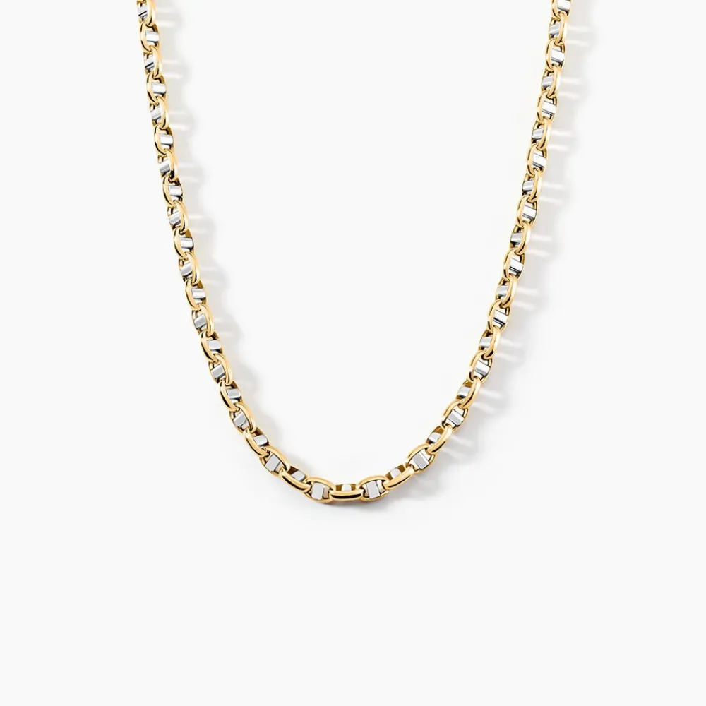 Marc Orian Colliers|Chaines Homme > Collier Carlo Or Bicolore Maille Marine Ronde