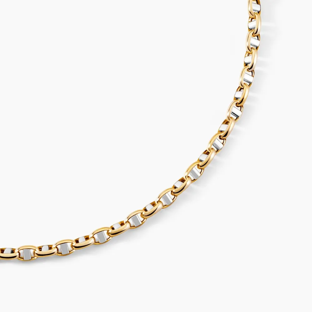 Marc Orian Colliers|Chaines Homme > Collier Carlo Or Bicolore Maille Marine Ronde