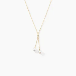 Marc Orian Parures De Mariage|Colliers > Collier Carrine 2 Fils Or Jaune Perle De Culture