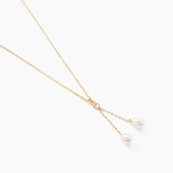 Marc Orian Parures De Mariage|Colliers > Collier Carrine 2 Fils Or Jaune Perle De Culture