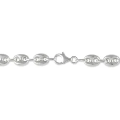 Marc Orian Colliers|Colliers Argent > Collier Carrus Maille Grain De Cafe Argent Blanc