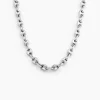 Marc Orian Colliers|Colliers Argent > Collier Carrus Maille Grain De Cafe Argent Blanc