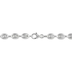 Marc Orian Colliers|Colliers Argent > Collier Carrus Maille Grain De Cafe Argent Blanc