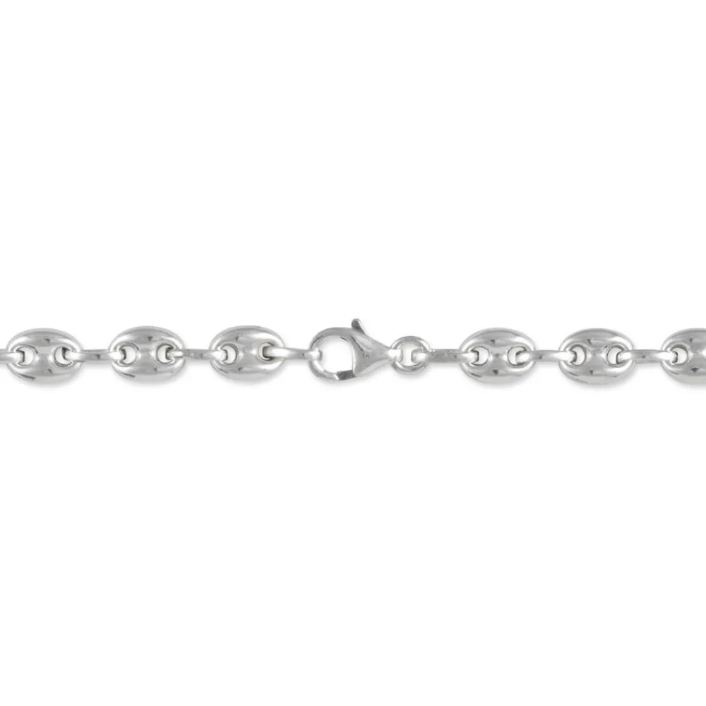 Marc Orian Colliers|Colliers Argent > Collier Carrus Maille Grain De Cafe Argent Blanc