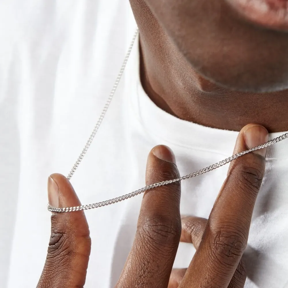 Marc Orian Colliers|Colliers Argent > Collier Casper Argent Blanc