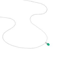 Marc Orian Colliers|Colliers Avec Pierres > Collier Charmante Et Diamant or blanc emeraude