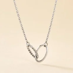 Collier Cherise Argent Blanc