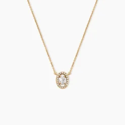 Collier Classical Plaqué Or Jaune Oxyde De Zirconium