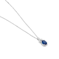 Marc Orian Cadeaux Mariage|Colliers > Collier Cloee Or Blanc Saphir Et Diamant