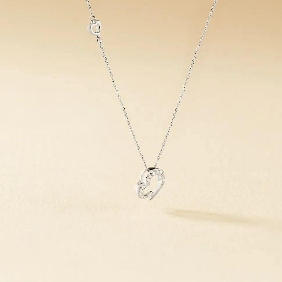 Collier Coeur Ktl Or Blanc Diamant